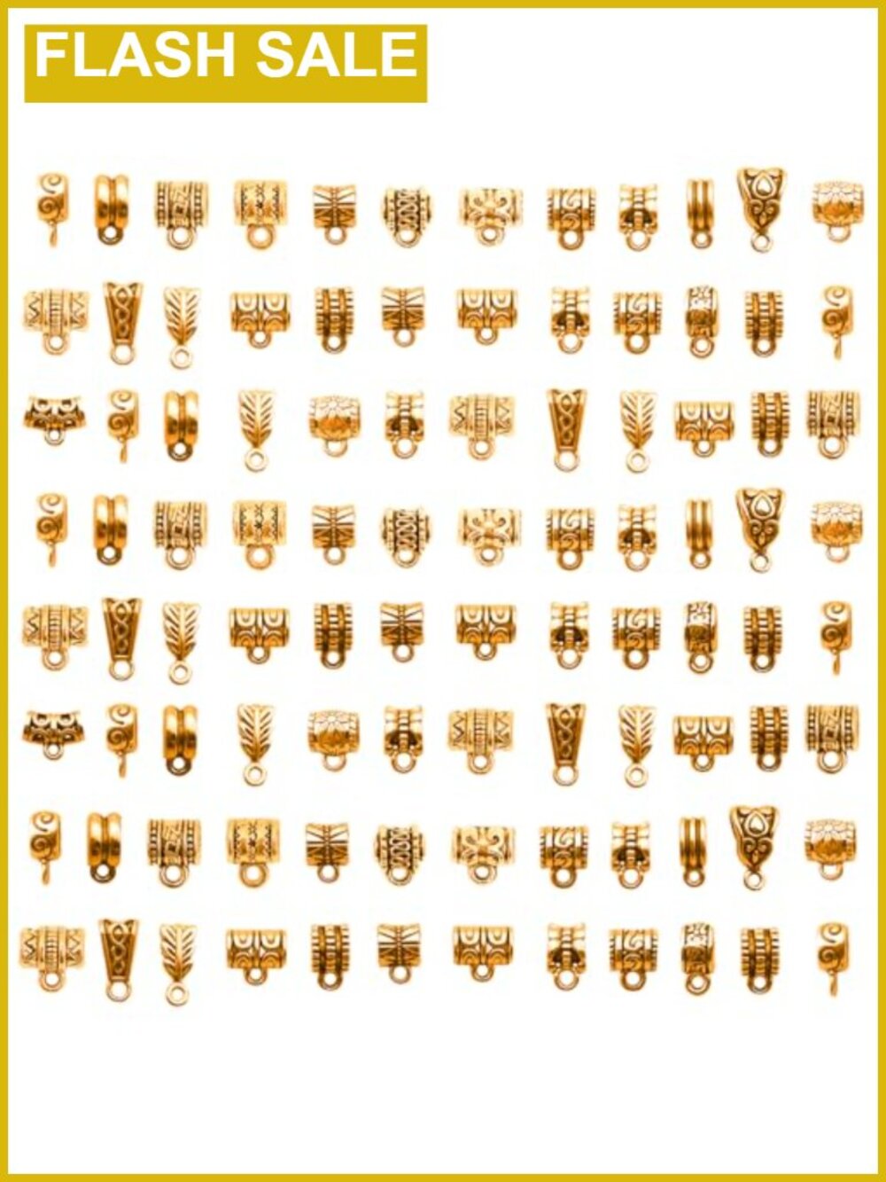140 Pcs Metal Spacer Bail Beads Gold Plated Jewelry Making Findings Kits